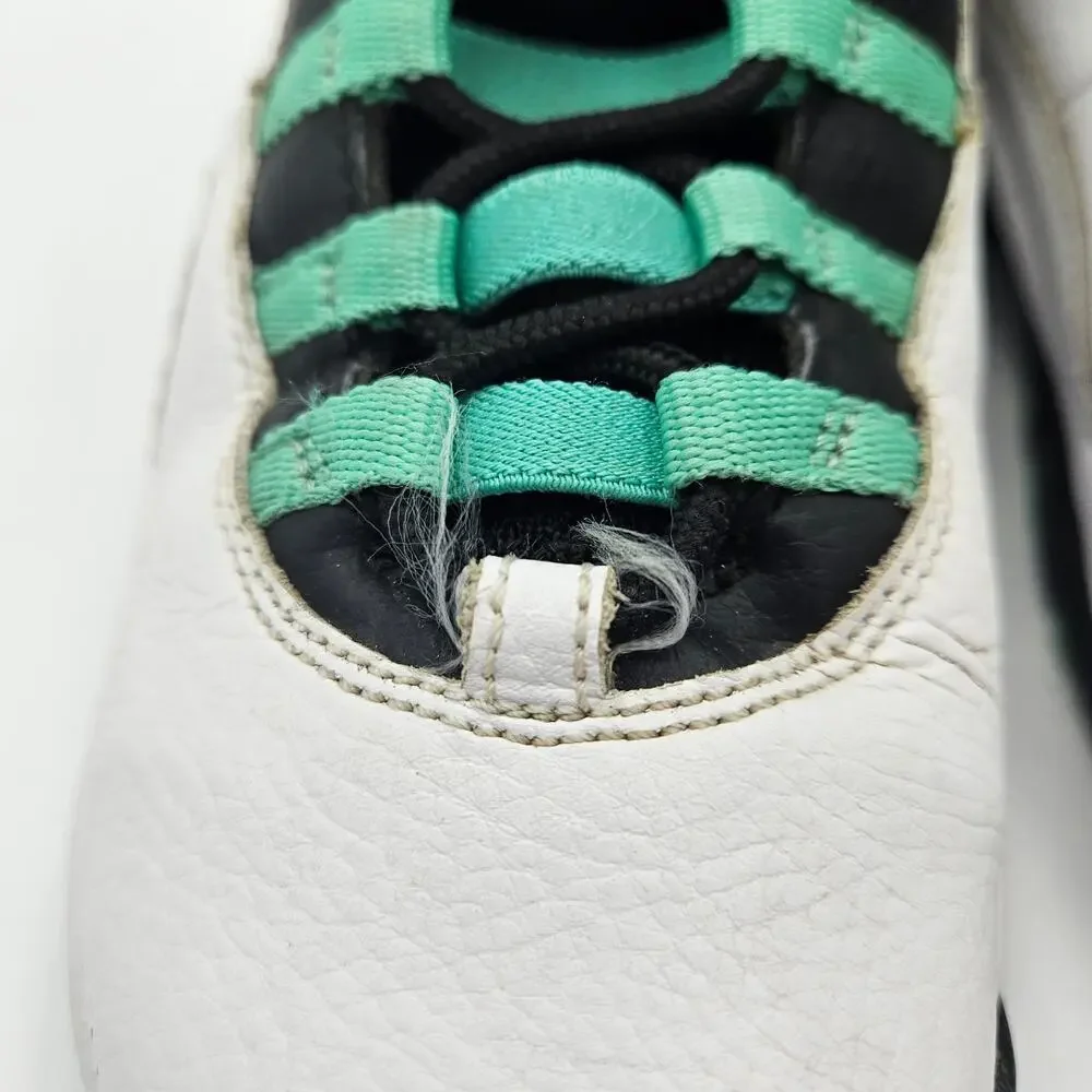 Nike Air Jordan 10 Retro Verde White Green Sneakers‎ Youth 6Y Fair Condition